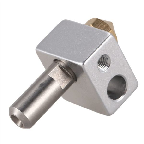 4X MK10 Hotend-kit för 3D-skrivare M7-munstycke och hals med PTFE-rör, uppgraderad version av aluminiumuppvärmningsblock, kompatibel med M3-termistorer