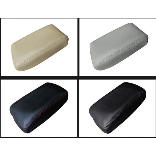 Til 2009-2014 Bil Mikrofiber Læder Konsol Armlæn Panel Dæksel Trim Beskytter Sort +