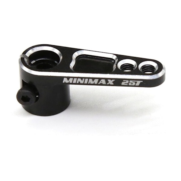 25T CNC Aluminium Servo Styrearm for TRX4 RC Truck, Svart