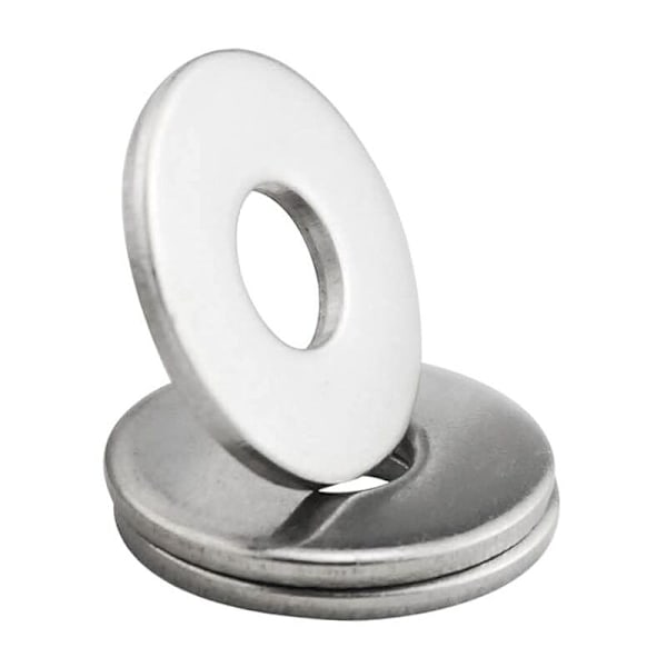 Metallskiver M4, Flate Skiver 100 Stykker, Rustfritt Stål Skive M4 x 12mm, Skive i 304 Rustfritt Stål DIN9021 / ISO7093, Penny Skiver for Skruer