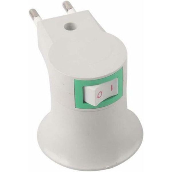 Lampestikadapter EU-stikkontakt Sikkerhedsafbryder Lampholder med tænd/sluk-kontrolkontakt, E27-stikkontakt Lampholder Lampholder af