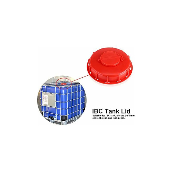 IBC-tanklock, IBC-lock för vätsketank, röd plast 163 mm