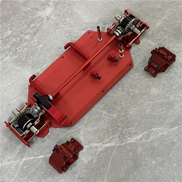 Metallchassis for 144001 144002 144010 1/14 Fjernkontrollbil Oppgraderingsdeler Tilbehør, 3