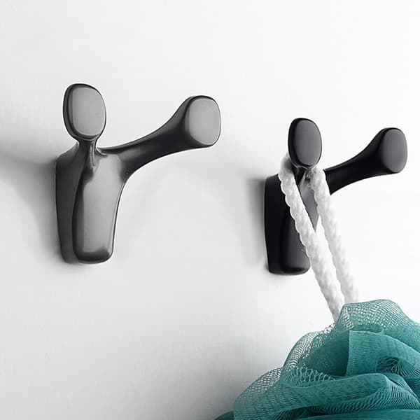 Väggmonterad klädkrok Ko Horn Hook Badrum Rock Hook Sovrum Hook Rock Hook Vardagsrum Hem Hook Svart