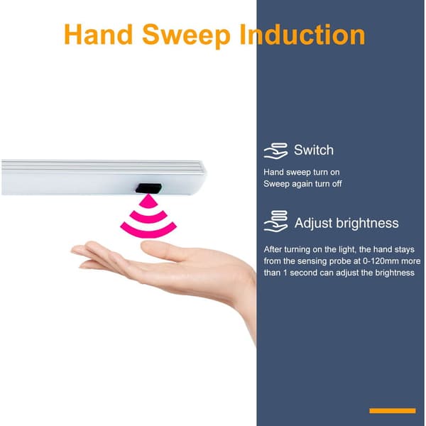 5V USB LED-strimler skrivebordslampe håndfejesensor bevægelsessensorlampe underskabslampe køkkenlys 30cm varmt lys