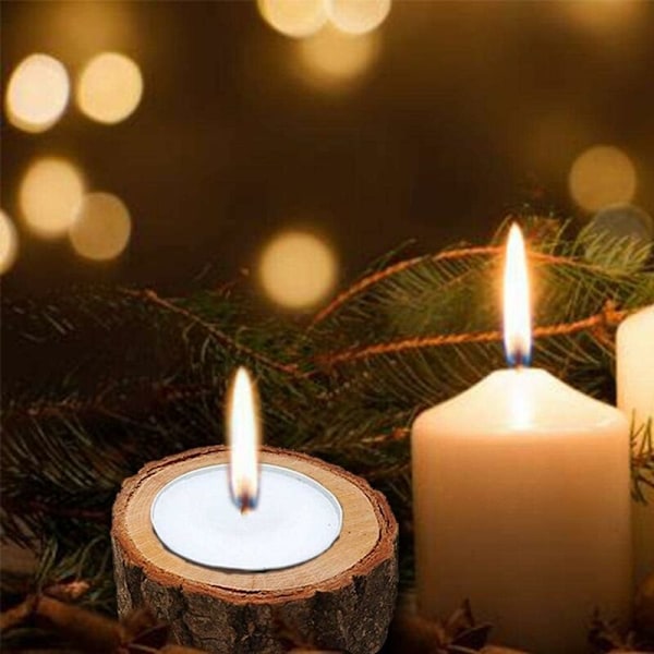 Sæt med 3 træ-tealight-holdere til tealights, til midterstykker, bryllupper, fødselsdagsfester, Valentinsdag, boligindretning -