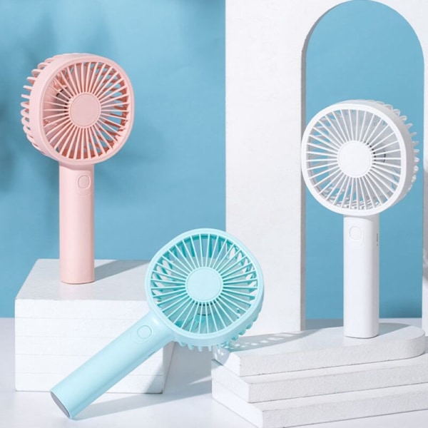 Mini Fan USB Rechargeable Portable Handheld Lazy Fan Travel Temporary Shopping Cooling Home Car Air Cooler-Pink