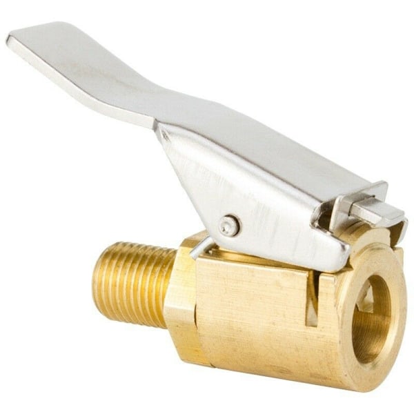2-delt bils ventiladapter, 8 mm messingspids pumpeinflationsventilklemme klemmeadapter til bil- eller lastbilhjul