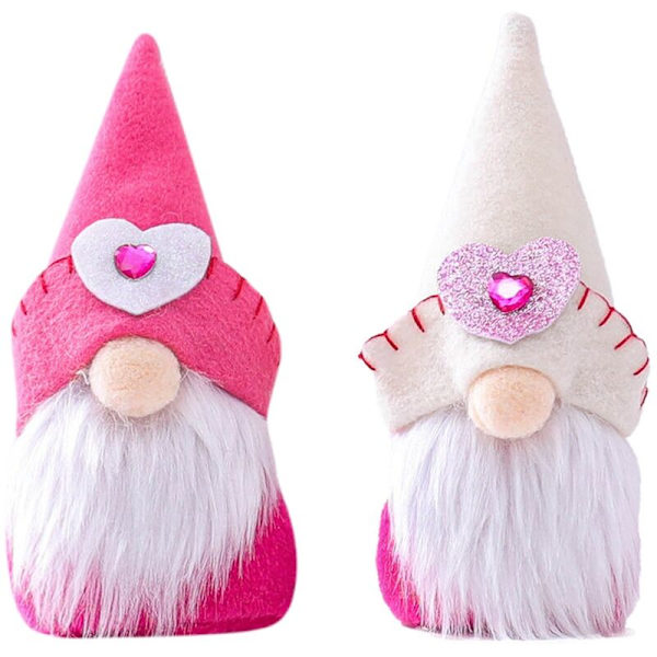 Ystävänpäivän tonttu, Mr. ja Scandinavian Tomte pehmolelukoristeet ystävänpäivään