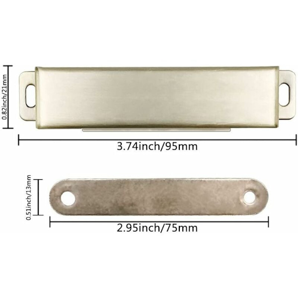 4 kpl Magneettiset Kaappilukot - Ruostumattomasta Teräksestä Valmistettu Magneettinen Oven Sulkija 40kg