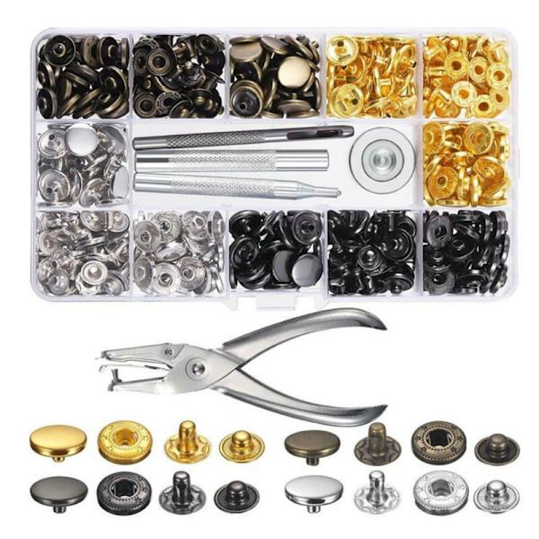 120 stk. Øyebolter for presenninger, Øyeboltsett med vaskemaskin, 5 mm metallsett, syøye for gardiner, Øyebolt tang for presenning, Øyebolt tang for presenning