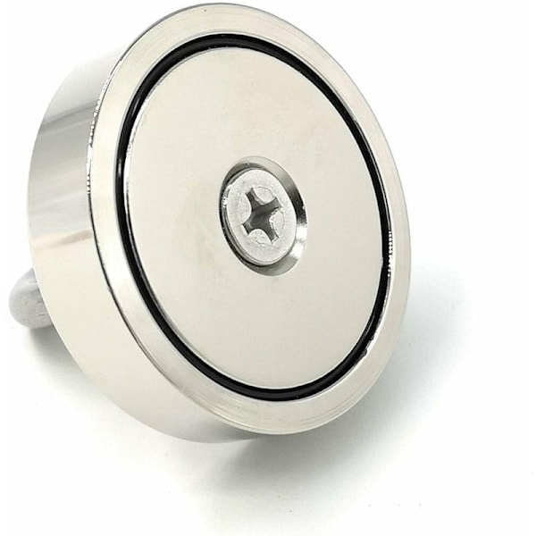 Neodym magnet 140 kg styrke diameter 60 mm, magneter med kraftige løfteringe til industri og videnskab, magnetisk fiskeri