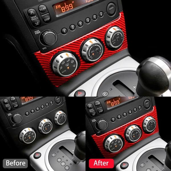 Til 350Z 2006-2009 Fiber Air Conditioning Control Button Panel Surround Frame Sticker Cover Trim Sort