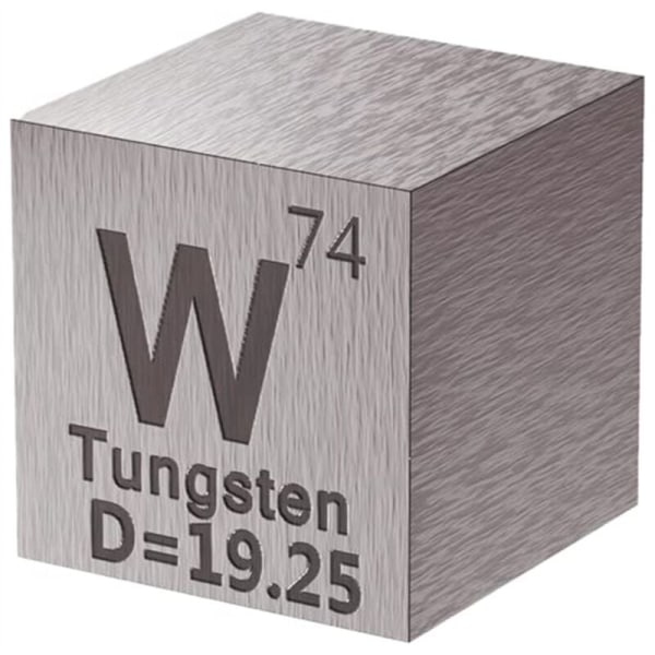 10 stk. metalliske elementkvadrater - tetthetskube sett for periodiske system for elementsamling - (0,39 tommer/10 mm)