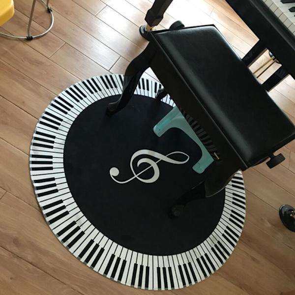 Bademåtte Soveværelse Stue med cirkulær note tæppe [60 x 60 cm]