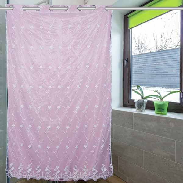 Sekoitetut ja yhdistetyt kirjotut tylli pimentävät verhot, kaksinkertaisesti eristetyt maitoverhot, tyttöjen makuuhuoneeseen, (1 paneeli, 52W X 84L tuumaa, )