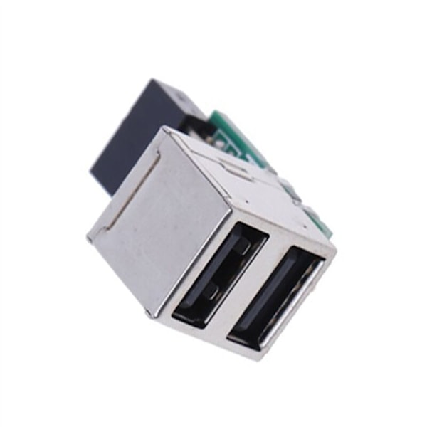 1 st Interna Moderkort 9-stifts till 2-ports USB 2.0 En Adapterkonverterare Moderkort PCB-kort Förlängare