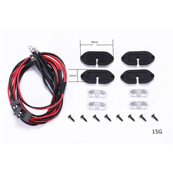Hjulbågsljus Chassi Ljus Dekorativt Ljus för RC Crawler AXIal SCX10 III AXI03007, Röd
