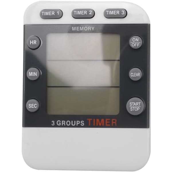 Digital Timer 100 timer Triple nedtælling/ur timer Køkken timer med LCD-skærm