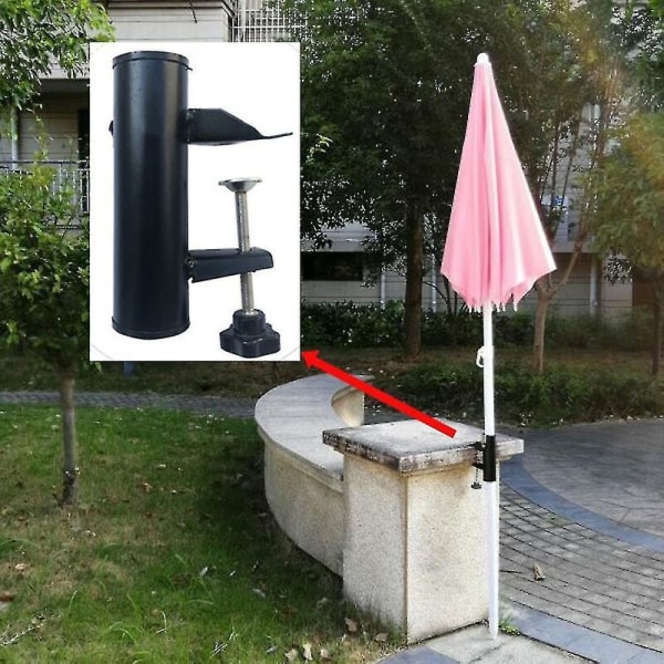 Parasol Holder For Square Balcony Railing Patio Umbrella Support Stand Bracket