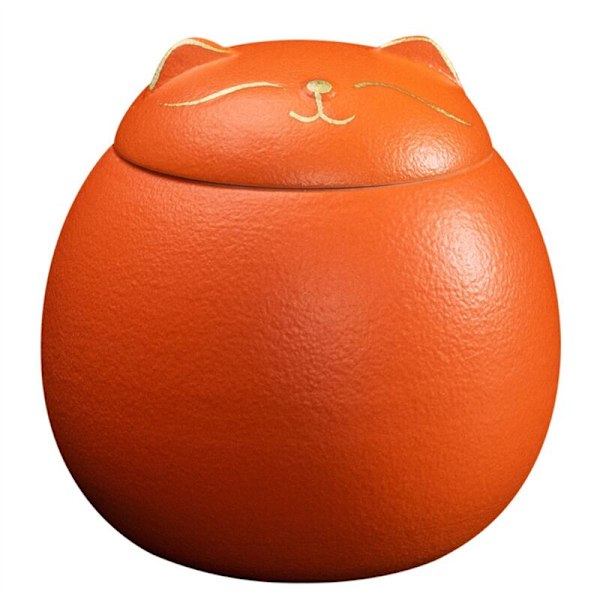 Keramisk lufttett krukke for teoppbevaring, kattform, porselen, for krydder, kaffe, nøtter B