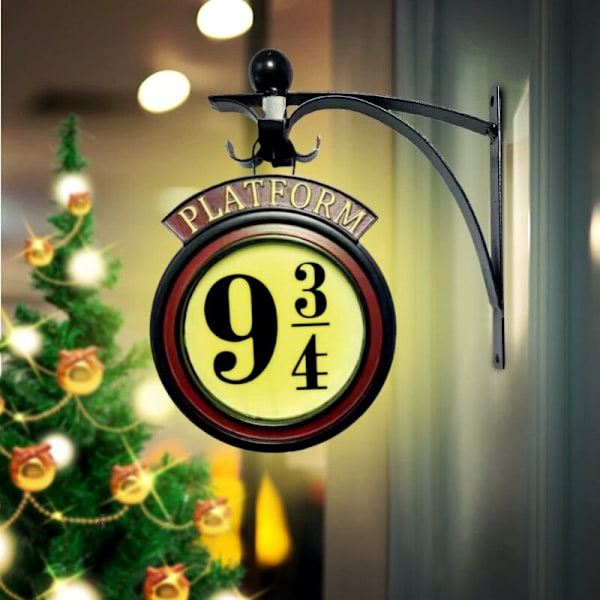 Harry Potter Hengelys 9 3/4 Nattelys, Hjemmedekor Harry Potter Skiltlys LED Lampe Dekorasjon - DENUOTOP