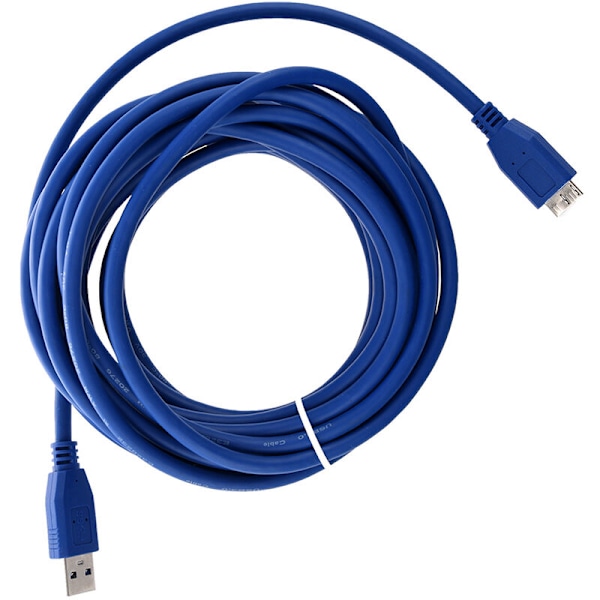 Blå USB3.0 Kabel Serie A (han) / mini-B (han) USB Kabel Type A (han) til Type B (han) Data Harddisk Datakabel 5m