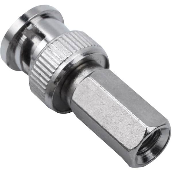 6 st RCA-BNC-kontakter i silvermetall