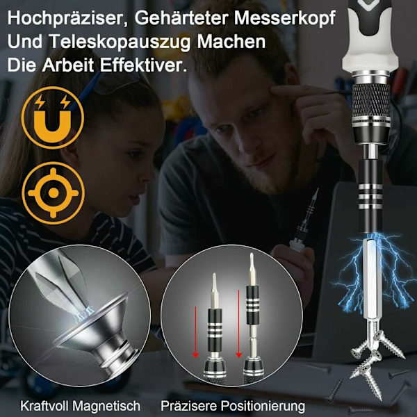 Precisionsmekanik skruvmejselset, 122 i 1 miniprecisionsmekanik magnetisk skruvmejselset, verktygssats, Torx precisionsskruvmejselset för iPhone