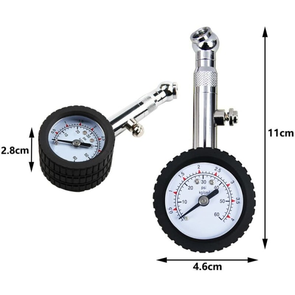 Digital dæktryksmåler, højnøjagtig dæktryksmåler 60 PSI, bærbar dæktryksmåler, digital dæktryksmåler til personbil SUV M