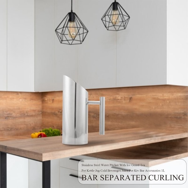 Rustfrit stålkande med isterkande tekande kold saftkande KTV bar tilbehør 1L