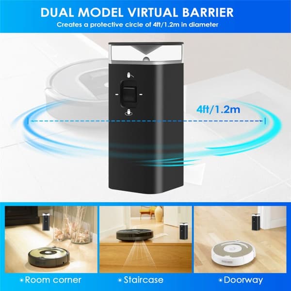Dubbel modell virtuell navigationsväggbarriär för alla serier dammsugardelar