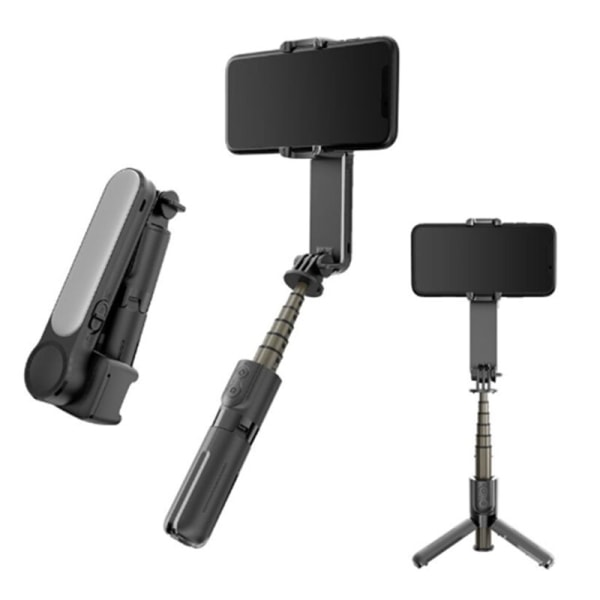 Ny Gimbal Stabilisator med Fyll Lys Selfie Stick Foldable Trådløs Bluetooth Stativ for IOS Android