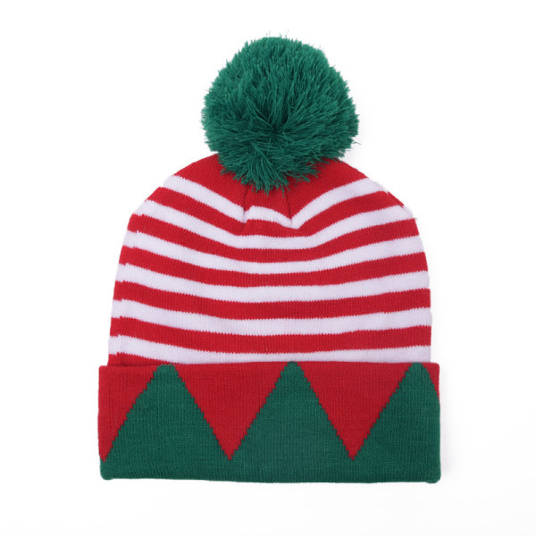 Joulutonttu hattu aikuisten neulottu hattu ympärysmitta 54-60cm hattu jouluraidallinen lomapipo talvi joulun uudenvuoden lahja