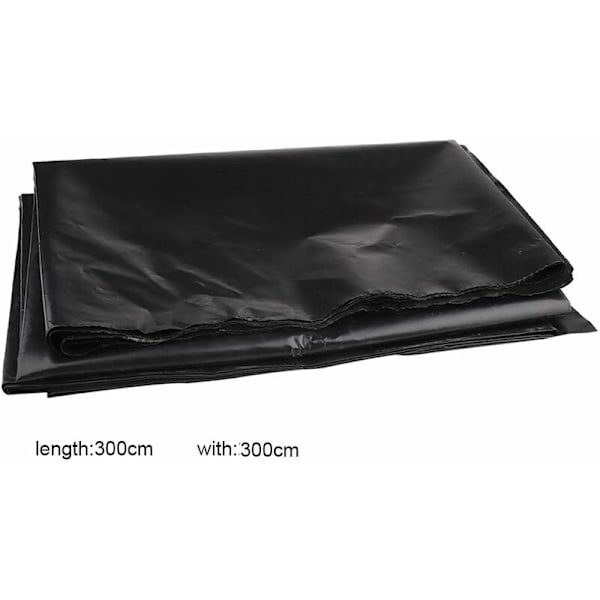 Fei Yu HDPE gummibasert damduk for små dammer, fiskedammer, hagefontener, svart 3x3m