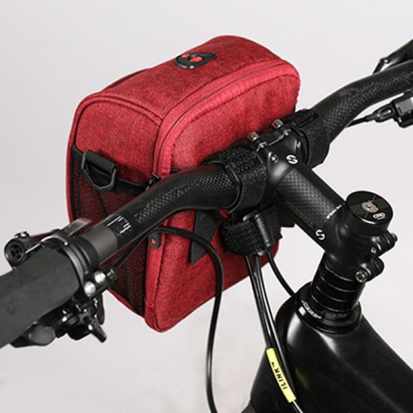 Cykelstyrväska vattentät cykelfrontväska för alla typer av cyklar med avtagbar axelrem och cover, lämplig för utomhuskörning