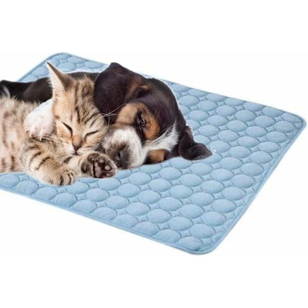 Køleunderlag til hund, køleunderlag til kat, CoolCore kølepude til katte og hunde, ikke-giftig, blå, L