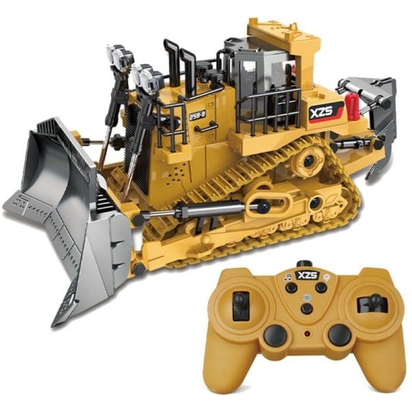 1:24 2.4GHz 9-kanals fjärrkontrolltraktor leksak bulldozer RC aluminiumlegering ingenjörstraktor för barn stil A