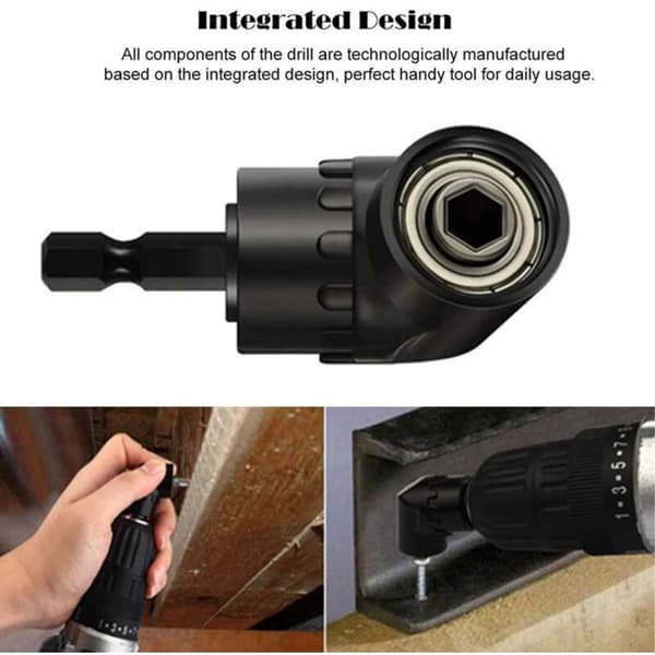 Drill Socket Adapter Converter for Impact Driver 105° Right Angle Drill Bit Attachment Adapter og Reducer Set