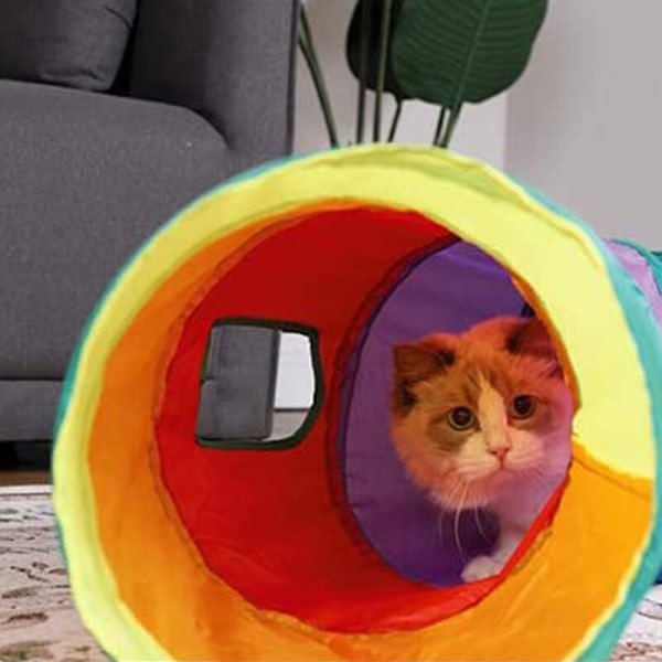 Kattunnel, En Interaktiv Katt Leksak Ingår, Katt Leksaker, Katt Tunnlar för Innekatter, Katt Rör, Vikbar