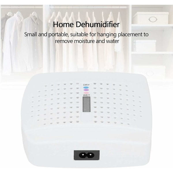 Återanvändbar Mini Avfuktare Tyst Fuktabsorberare Maskin Automatisk Skydd Elektrisk Lufttorkare Tar Bort Fukt Fuktighet för Sovrum Badrum