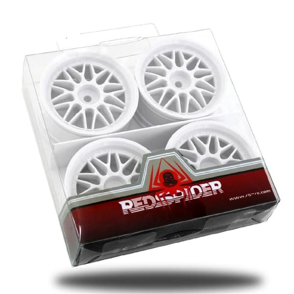 4 stk. 1,9 tommer plast 52mm hjulnavfælg til 1/10 On-Road Drift RC bil RedCat, sort