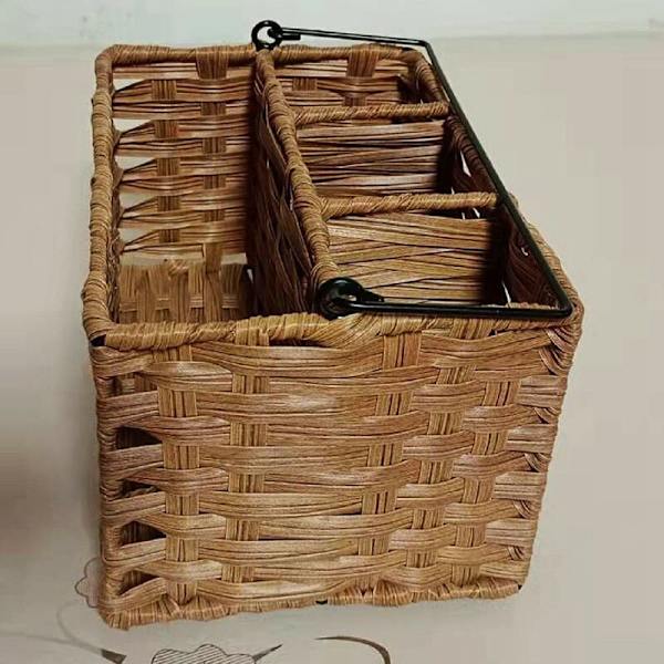 Lokeroinen säilytyslaatikko Työpöytä Kahvipöytä Säilytyslaatikko Imitaatio Rattan Kutomo Kosmetiikka Viimeistelylaatikko Säilytyskori