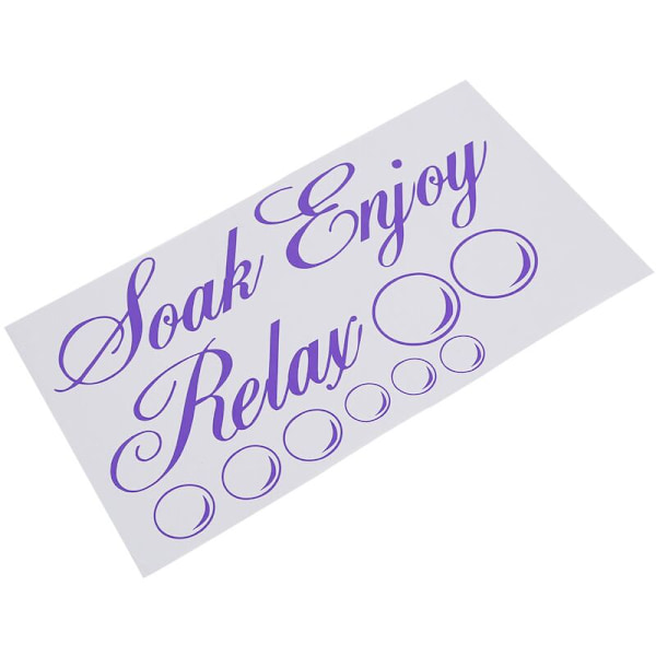 Soak Relax Enjoy Veggklistremerke Pvc Klistremerke Hjem Kunstdekorasjon: Lilla