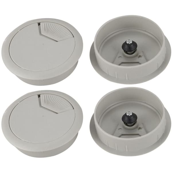 4 stk. 53 mm borehulsplast skrivebordscomputer kabelgennemføring