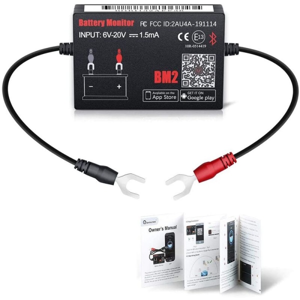 BM2 12V Bluetooth Batterimonitor Bilbatterianalysator Test Batteridiagnostisk værktøj til Android IOS