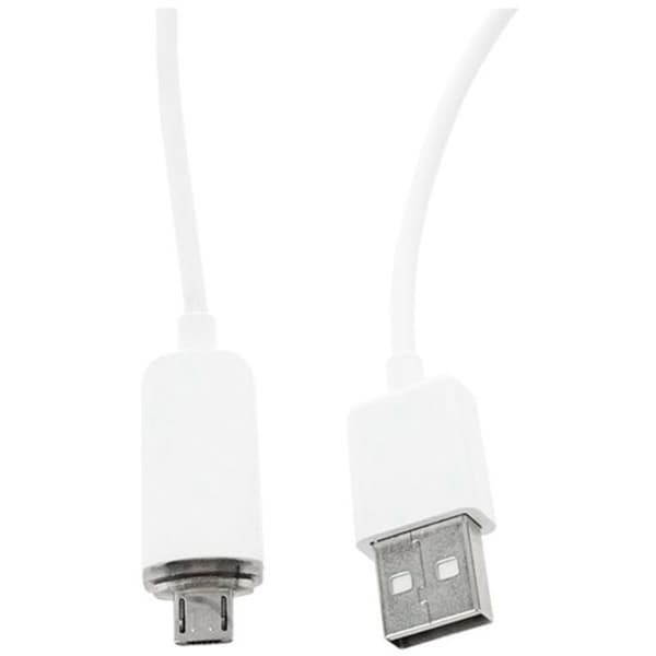Datakabel LED-lys - USB-ladekabel for Galaxy Etc Smartphones Hvit