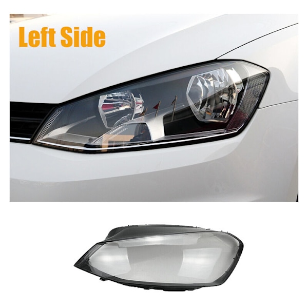 for Golf 7 MK7 2014 2015 2016 2017 Bil Forlygte Dæksel Linse Forlygte Lampshade Skal (Venstre Side)