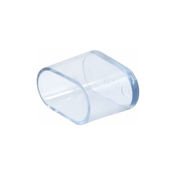20 st Transparenta Mjuka PVC Ovalformade Stolsbensöverdrag för Stols- och Bordben 15 x 30 mm