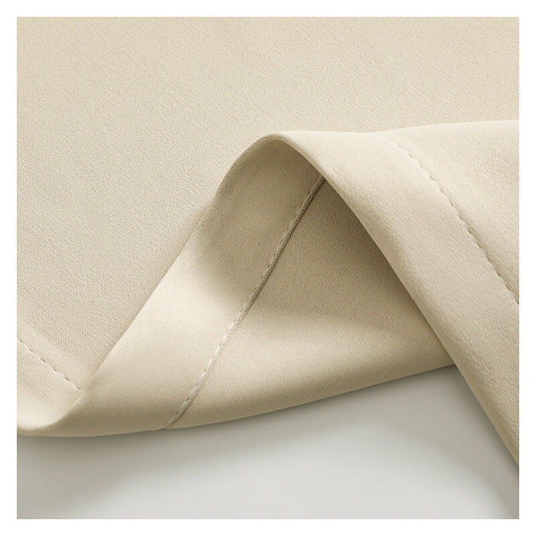 Termisk Isolerende Lystette Gardiner, Gardiner til Stue og Soverom, Moderne Øyeblikkdesign, 132x160 CM (Bredde x Høyde), Mørk Beige, 2 Stykker